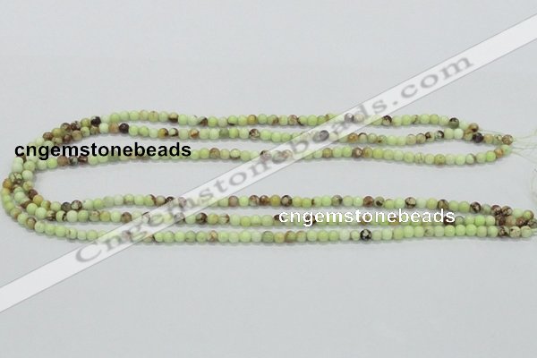 CLE30 15.5 inches 4mm round lemon turquoise beads wholesale