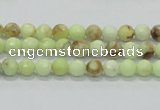 CLE33 15.5 inches 6mm faceted round lemon turquoise beads wholesale