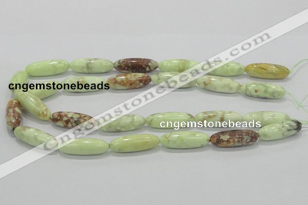 CLE36 15.5 inches 10*30mm rice lemon turquoise beads wholesale