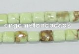 CLE38 15.5 inches 8*8mm square lemon turquoise beads wholesale