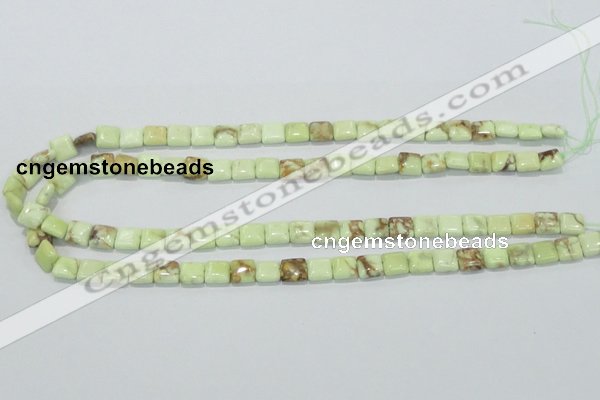 CLE38 15.5 inches 8*8mm square lemon turquoise beads wholesale