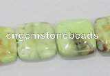 CLE39 15.5 inches 20*20mm square lemon turquoise beads wholesale