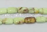CLE40 15.5 inches 8*12mm rectangle lemon turquoise beads wholesale