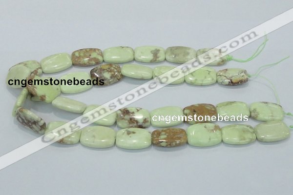 CLE42 15.5 inches 18*25mm rectangle lemon turquoise beads wholesale