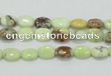 CLE45 15.5 inches 6*8mm oval lemon turquoise beads wholesale