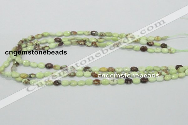 CLE45 15.5 inches 6*8mm oval lemon turquoise beads wholesale