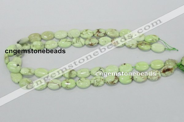 CLE46 15.5 inches 12*16mm oval lemon turquoise beads wholesale