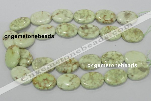 CLE47 15.5 inches 22*30mm oval lemon turquoise beads wholesale