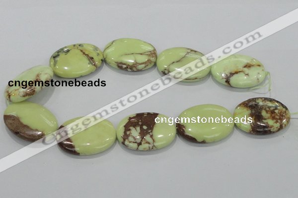 CLE48 15.5 inches 30*40mm oval lemon turquoise beads wholesale