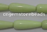 CLE77 15.5 inches 10*30mm teardrop lemon turquoise beads