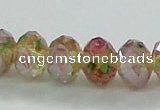 CLG03 12 inches 6*8mm faceted rondelle handmade lampwork beads