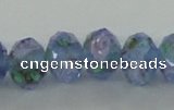 CLG07 12 inches 6*8mm faceted rondelle handmade lampwork beads