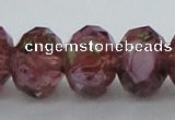 CLG15 13.5 inches 9*12mm faceted rondelle handmade lampwork beads