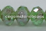 CLG16 13.5 inches 9*12mm faceted rondelle handmade lampwork beads