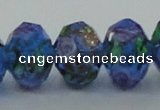 CLG17 13.5 inches 9*12mm faceted rondelle handmade lampwork beads