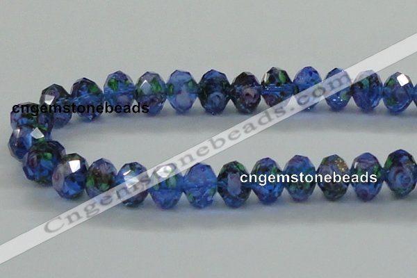 CLG17 13.5 inches 9*12mm faceted rondelle handmade lampwork beads