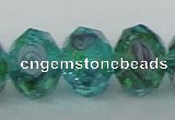 CLG20 13.5 inches 9*12mm faceted rondelle handmade lampwork beads