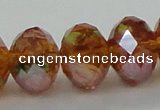 CLG21 13.5 inches 9*12mm faceted rondelle handmade lampwork beads