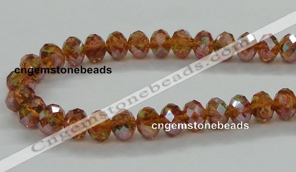 CLG21 13.5 inches 9*12mm faceted rondelle handmade lampwork beads