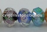 CLG24 13.5 inches 9*12mm faceted rondelle handmade lampwork beads