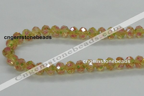 CLG26 15 inches 8*10mm faceted rondelle handmade lampwork beads