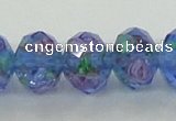 CLG27 15 inches 8*10mm faceted rondelle handmade lampwork beads