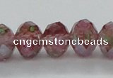 CLG29 15 inches 8*10mm faceted rondelle handmade lampwork beads