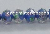 CLG30 15 inches 8*10mm faceted rondelle handmade lampwork beads