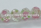 CLG31 15 inches 8*10mm faceted rondelle handmade lampwork beads