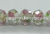 CLG33 15 inches 8*10mm faceted rondelle handmade lampwork beads