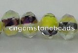 CLG36 14 inches 8*10mm faceted rondelle handmade lampwork beads