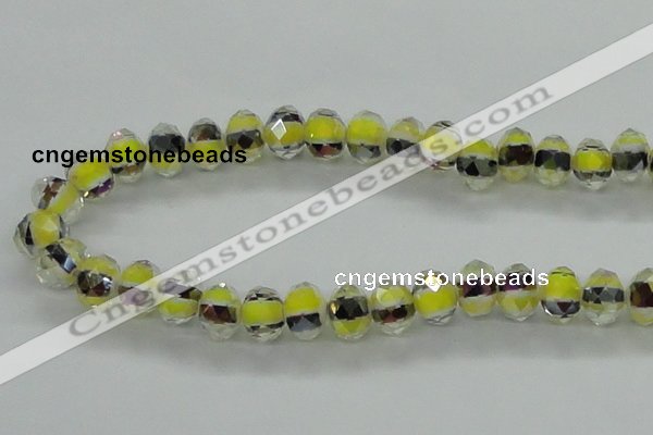 CLG36 14 inches 8*10mm faceted rondelle handmade lampwork beads