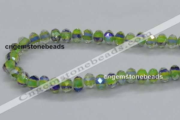 CLG38 14 inches 8*10mm faceted rondelle handmade lampwork beads