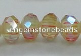 CLG39 14 inches 8*10mm faceted rondelle handmade lampwork beads