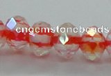 CLG40 14 inches 8*10mm faceted rondelle handmade lampwork beads