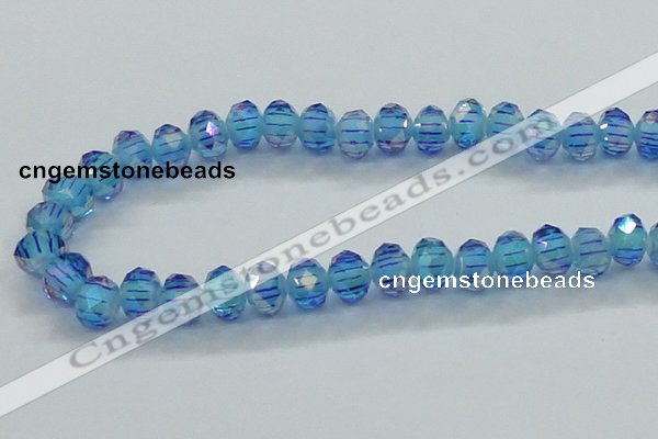 CLG41 14 inches 8*10mm faceted rondelle handmade lampwork beads