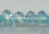 CLG42 14 inches 8*10mm faceted rondelle handmade lampwork beads