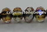 CLG43 14 inches 8*10mm faceted rondelle handmade lampwork beads