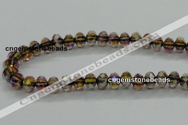 CLG43 14 inches 8*10mm faceted rondelle handmade lampwork beads