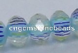 CLG44 13 inches 9*12mm faceted rondelle handmade lampwork beads