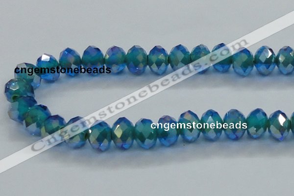 CLG45 13 inches 9*12mm faceted rondelle handmade lampwork beads