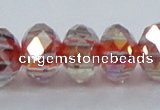 CLG47 13 inches 9*12mm faceted rondelle handmade lampwork beads