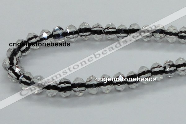 CLG48 13 inches 9*12mm faceted rondelle handmade lampwork beads