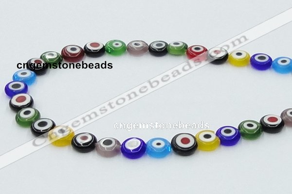 CLG507 16 inches 10mm flat round lampwork glass beads wholesale
