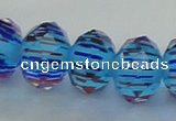 CLG51 13 inches 9*12mm faceted rondelle handmade lampwork beads