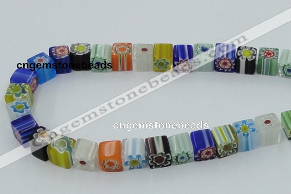 CLG512 16 inches 10*10mm cube lampwork glass beads wholesale