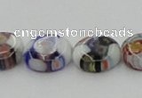 CLG515 16 inches 10mm flat round lampwork glass beads wholesale