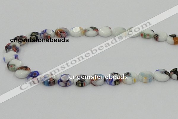 CLG515 16 inches 10mm flat round lampwork glass beads wholesale