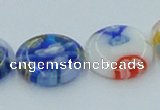 CLG517 16 inches 14mm flat round lampwork glass beads wholesale