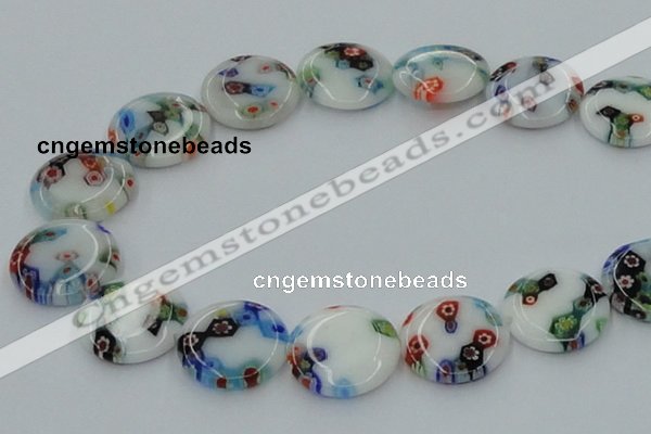 CLG519 16 inches 20mm flat round lampwork glass beads wholesale